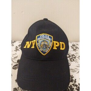 NYPD Emblem Cap, Navy Blue Gold New York Police Department Licensed Hat